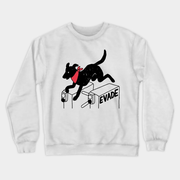 Negro Matapacos Riot Dog - Protest, Fare Evasion, Street Art Crewneck Sweatshirt by SpaceDogLaika